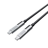 Cruxtec USB-C USB 3.2 Gen2 Full-Feature Active Optical Cable with PD 60W 8K@60Hz / 4K@120Hz (Black 15m) image