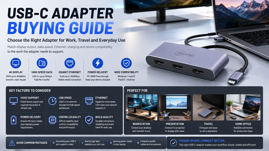 Cruxtec USB-C adapter buying guide hero image for everyday device expansion
