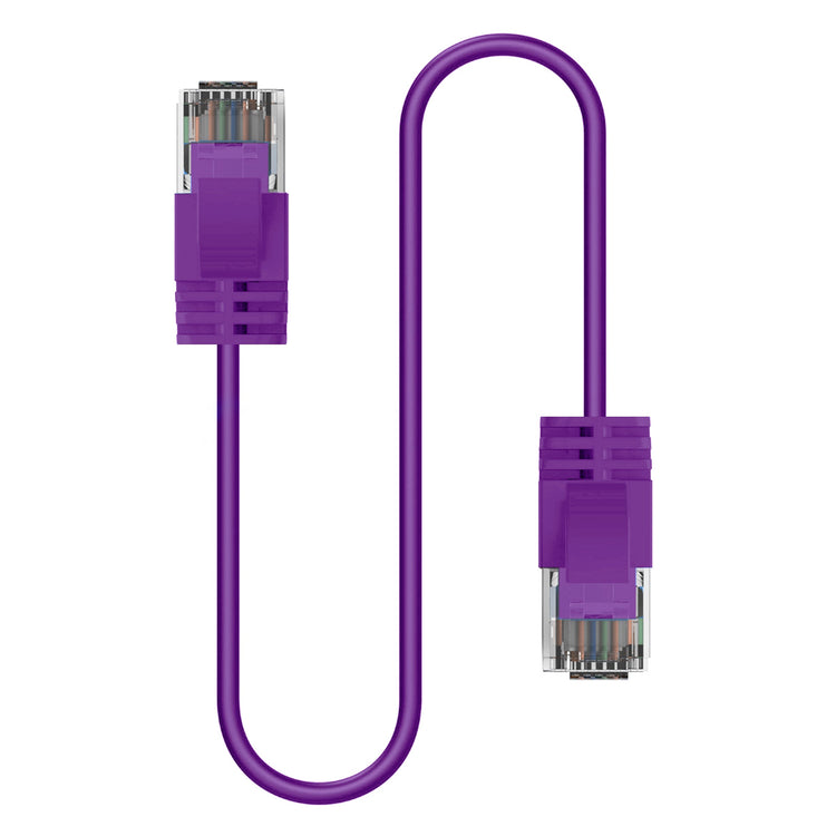 Cruxtec CAT6A UTP 10GbE Ultra-Thin Ethernet Cable (Purple 30cm) image