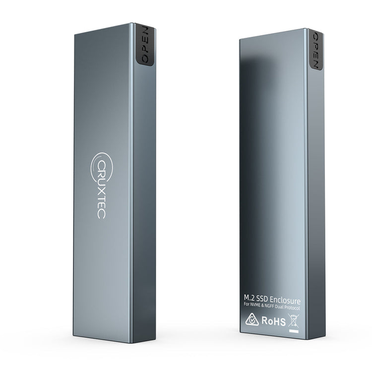 Cruxtec NVMe & NGFF Dual Protocol M.2 SSD to USB-C Enclosure 10Gbps image