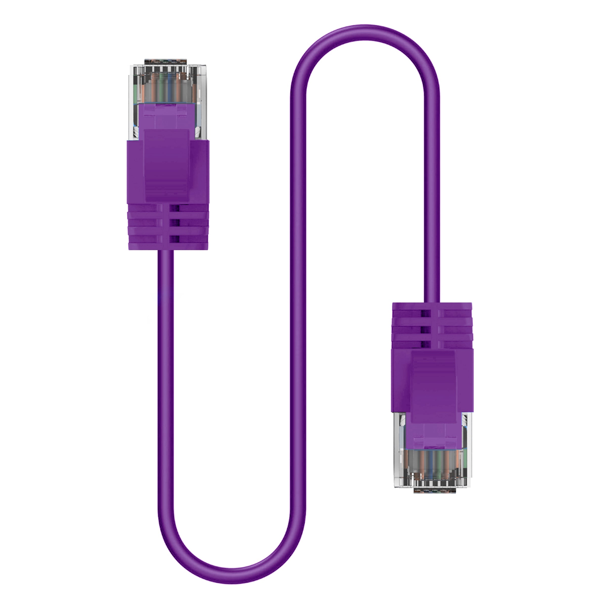Cruxtec CAT6A UTP 10GbE Ultra-Thin Ethernet Cable (Purple 3m) image