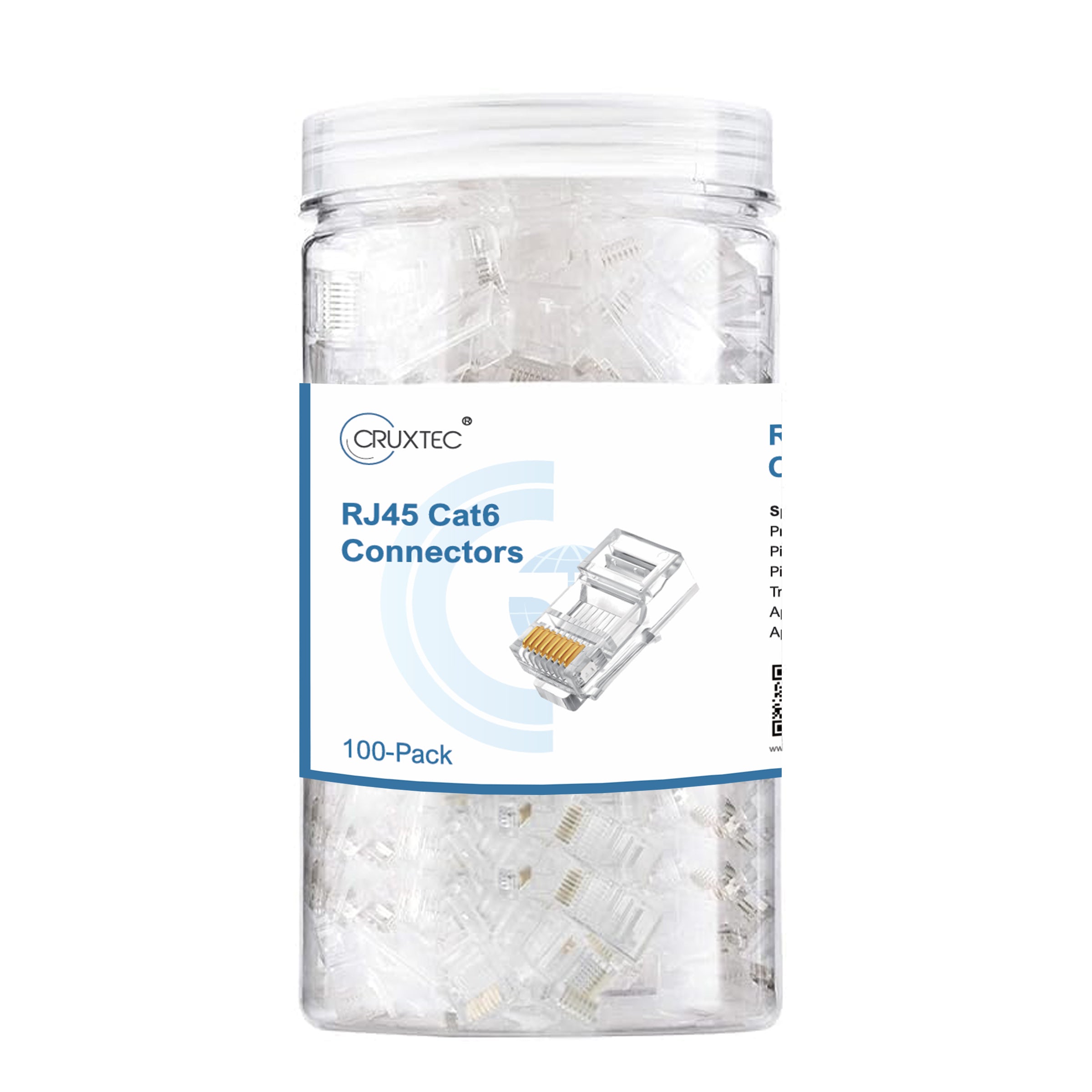 Cruxtec RJ45 CAT6 UTP Connector 50 Pack image