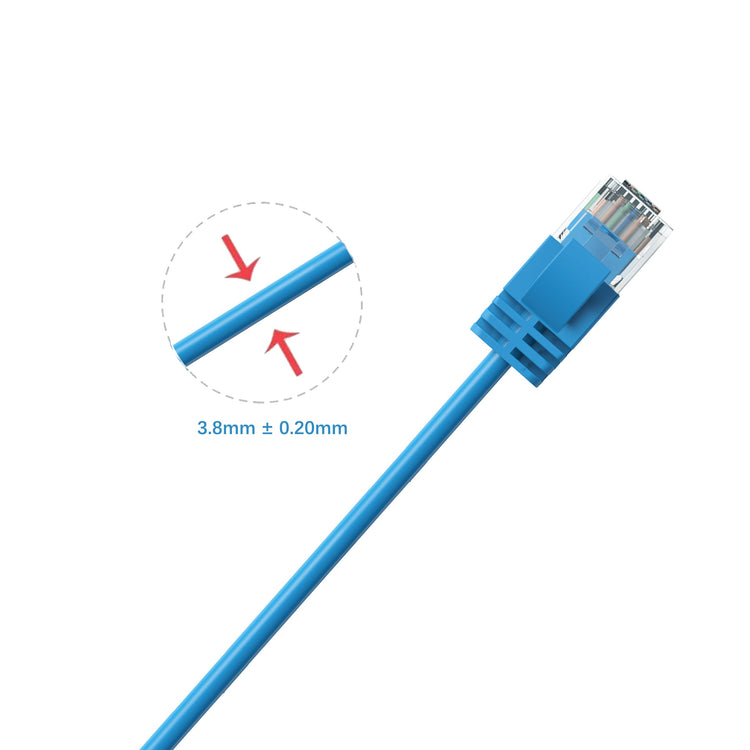 Cruxtec CAT6A UTP 10GbE Ultra-Thin Ethernet Cable (Blue 5m) image