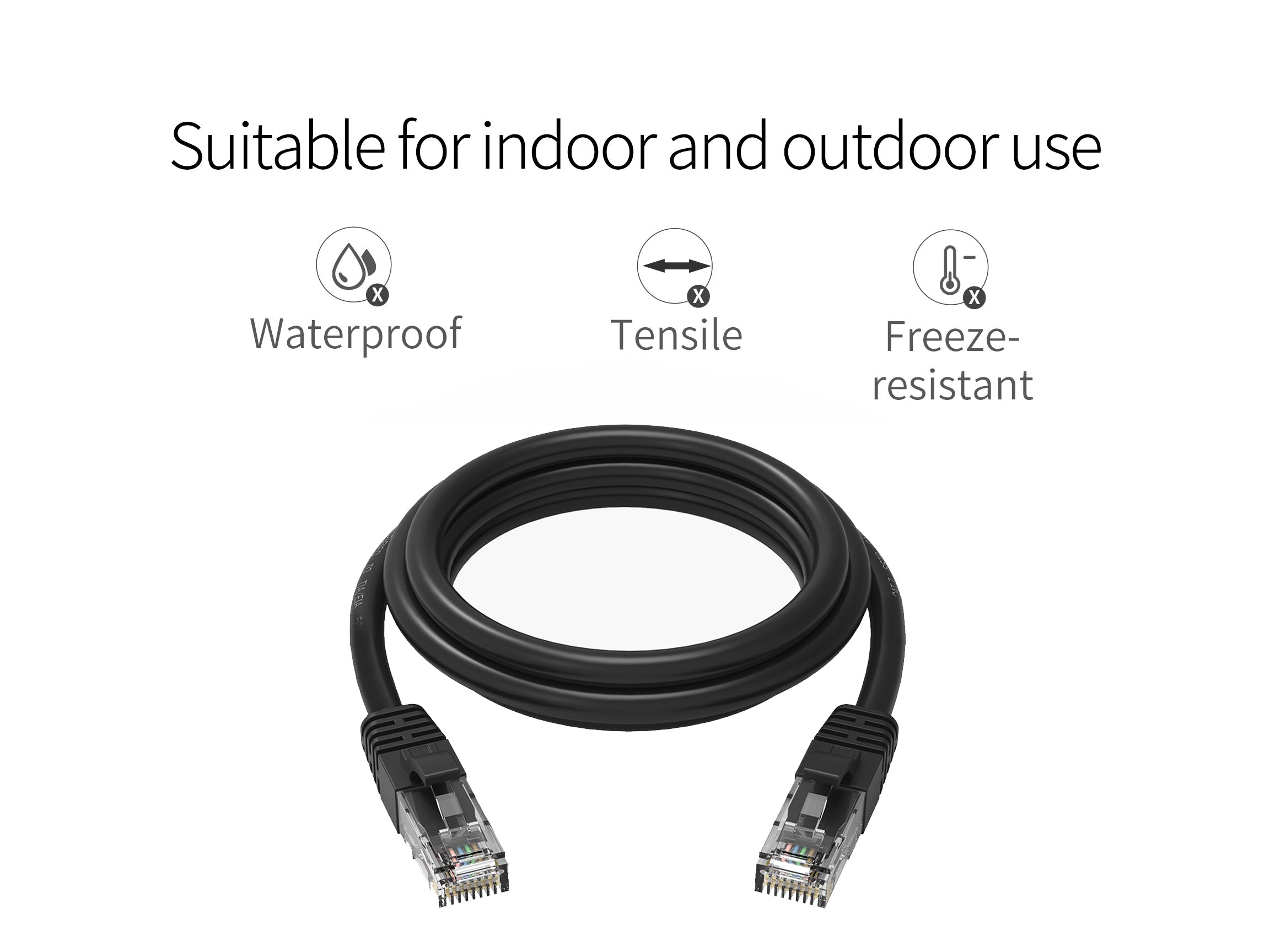 Cruxtec CAT6 UTP 10GbE Ethernet Cable (Black 1m) image