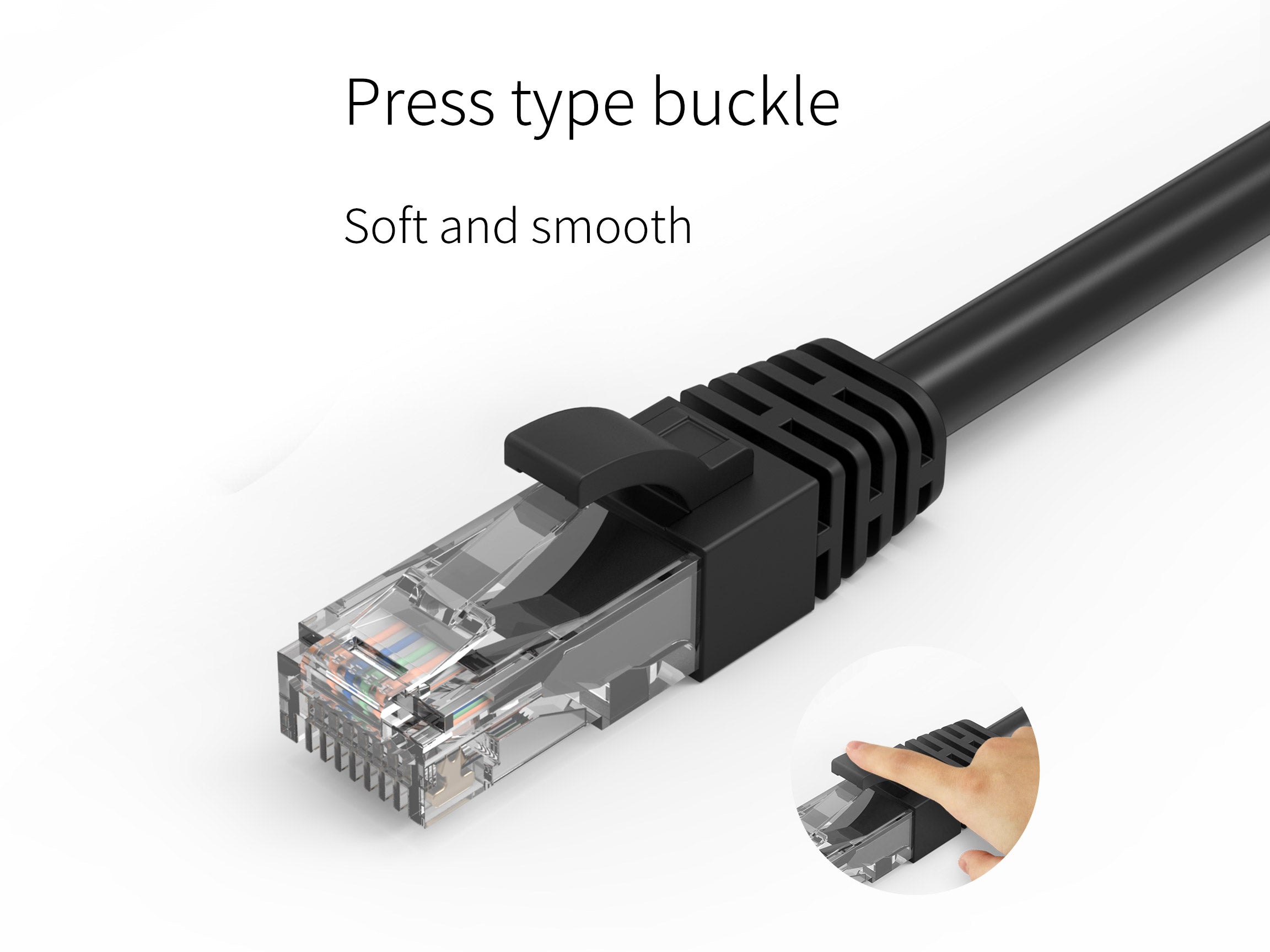 Cruxtec CAT6 UTP 10GbE Ethernet Cable (Black 50cm) image