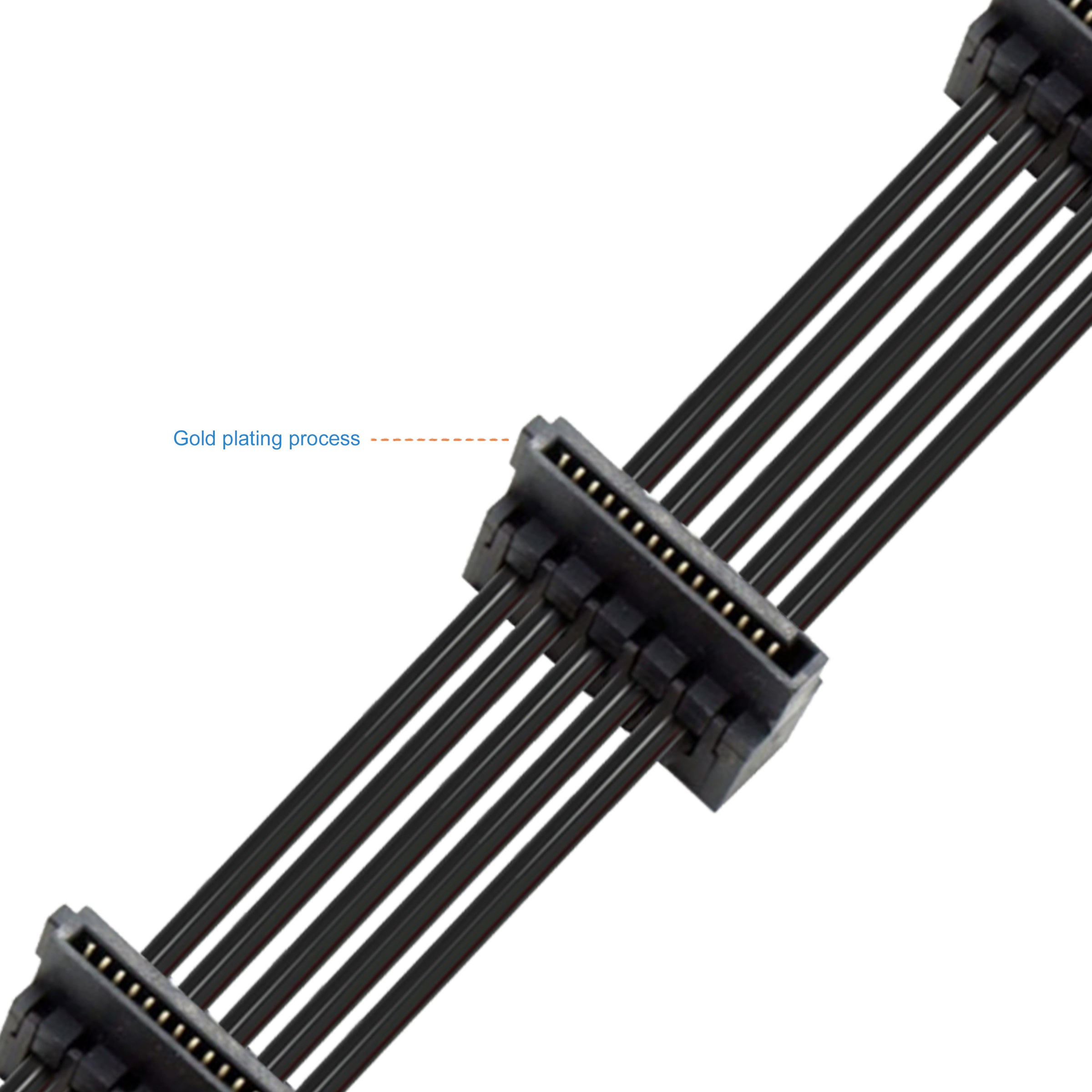 Cruxtec SATA Power Splitter Cable 15pin Male to 5 x 15pin Female 90deg (40cm) image