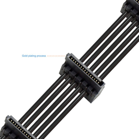 Cruxtec SATA Power Splitter Cable 15pin Male to 5 x 15pin Female 90deg (40cm) image