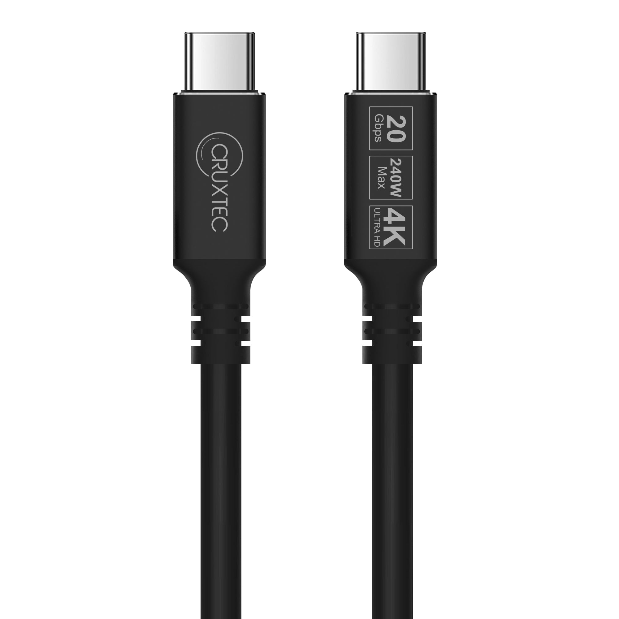 Cruxtec USB-C Full-Feature Cable ( 240W, 20Gpbs, ) 4K@60Hz (2m) image