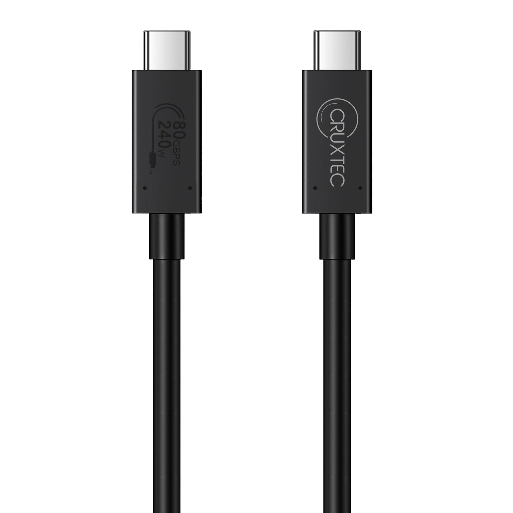 Cruxtec USB4 USB-C Full-Feature Coaxial Cable ( 240W , 80Gpbs , ) 8K@60Hz / 4K@120Hz (1m) image