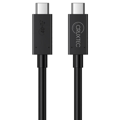 Cruxtec USB4 USB-C Full-Feature Coaxial Cable ( 240W , 40Gpbs , ) 8K@60Hz / 4K@120Hz (1m) image
