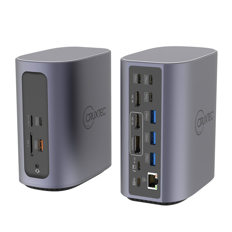 Cruxtec Universal 17-in-1 DisplayLink USB-C Multifunctional Docking Station image