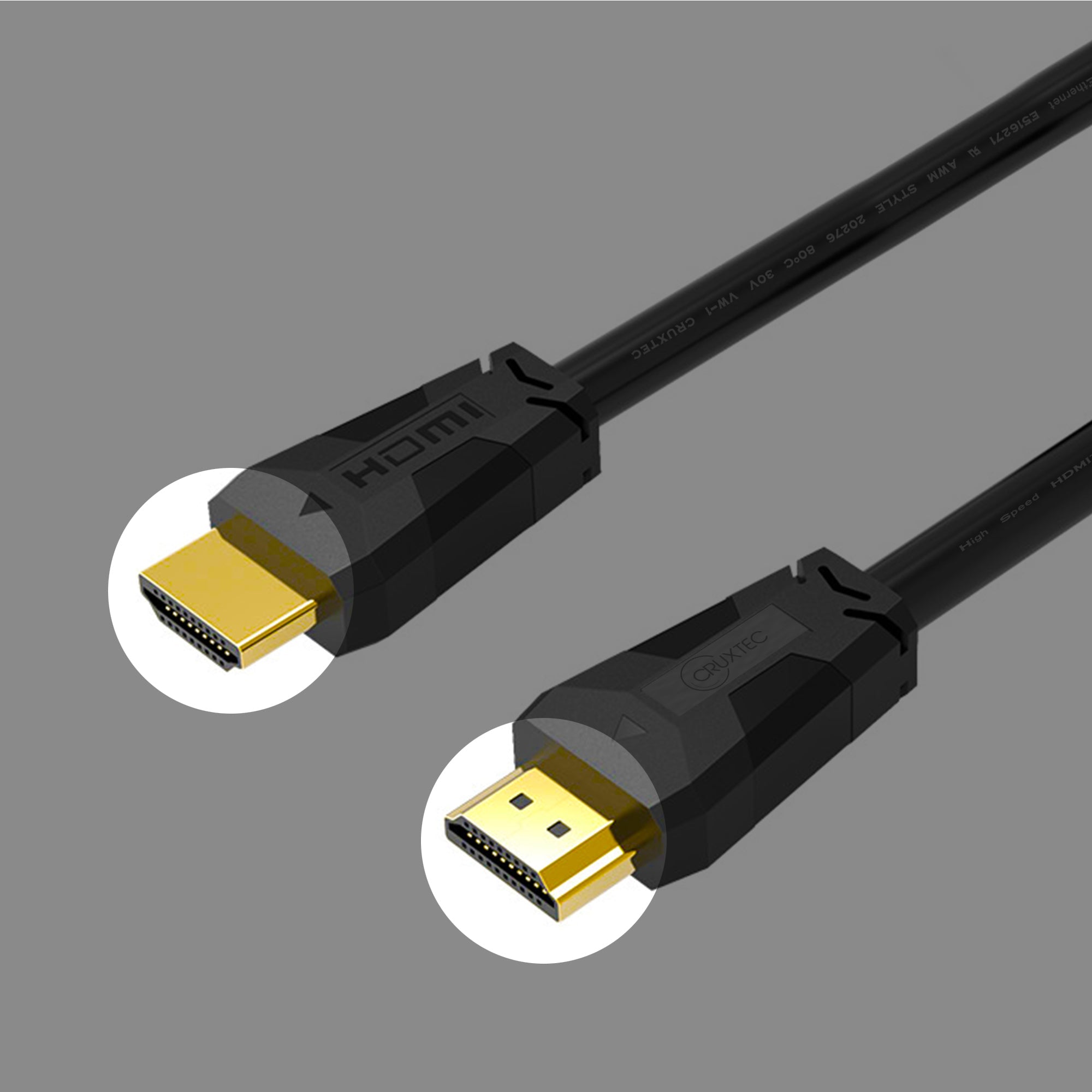 Cruxtec High-Speed HDMI Cable 4K@30Hz (Black 15m) image