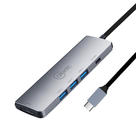 Cruxtec 5-in-1 USB-C Mini Dock with HDMI Output image