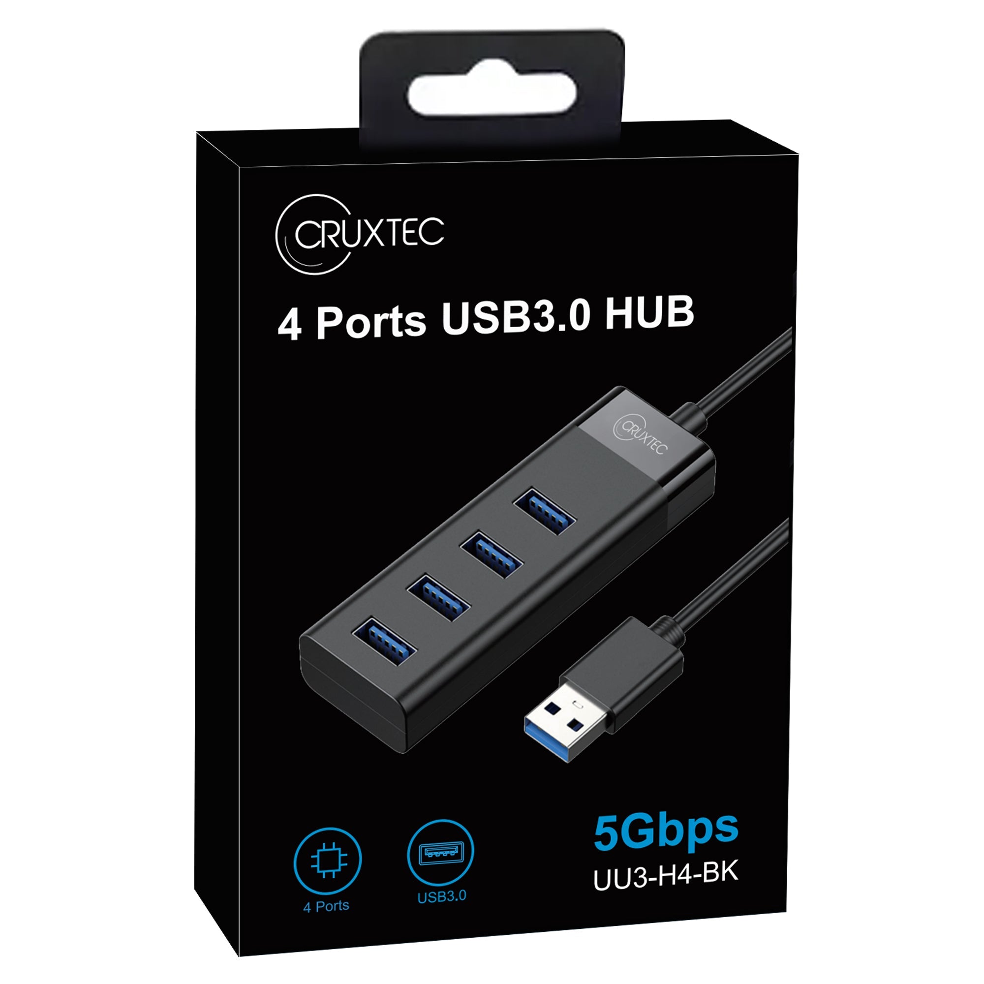 Cruxtec 4-Port High-Speed USB-A 3.0 Hub image