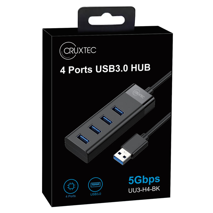 Cruxtec 4-Port High-Speed USB-A 3.0 Hub image