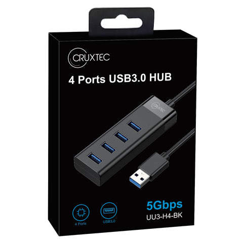 Cruxtec 4-Port High-Speed USB-A 3.0 Hub image