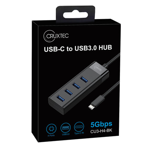 Cruxtec 4-Port High-Speed USB-C 3.0 Hub image