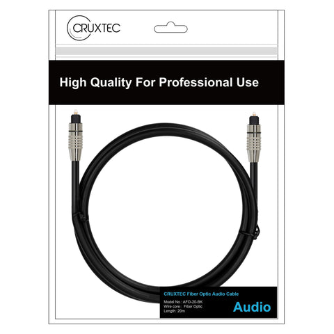 Cruxtec Optical Fiber Toslink Digital Audio Cable (10m) image