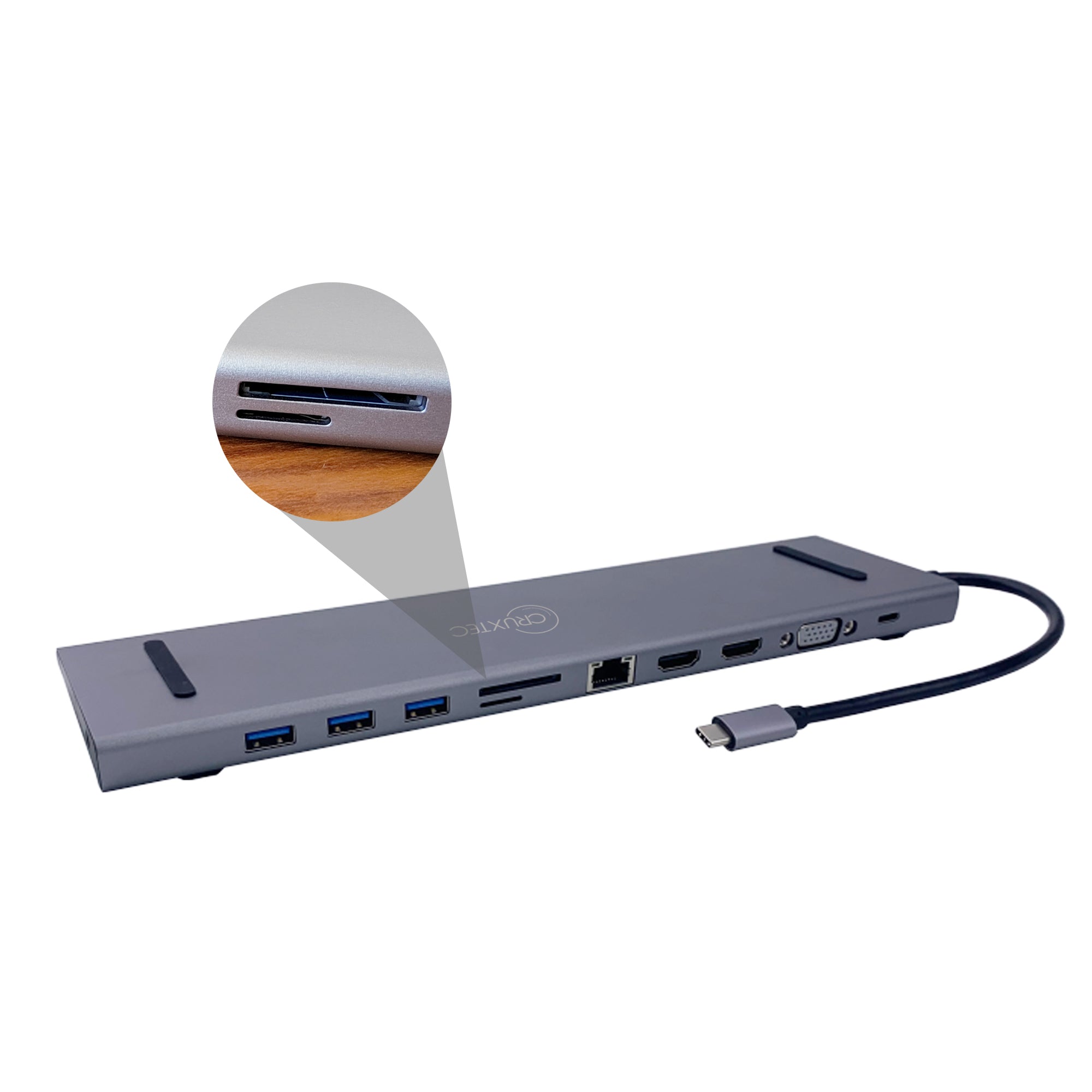 Cruxtec USB-C to HDMI Cable 4K@30Hz (Space Grey 15cm) image