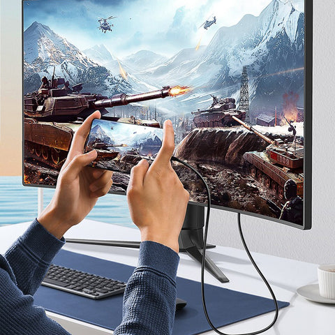 Cruxtec USB-C to DisplayPort Cable 8K@60Hz / 4K@120Hz (Black 1m) image