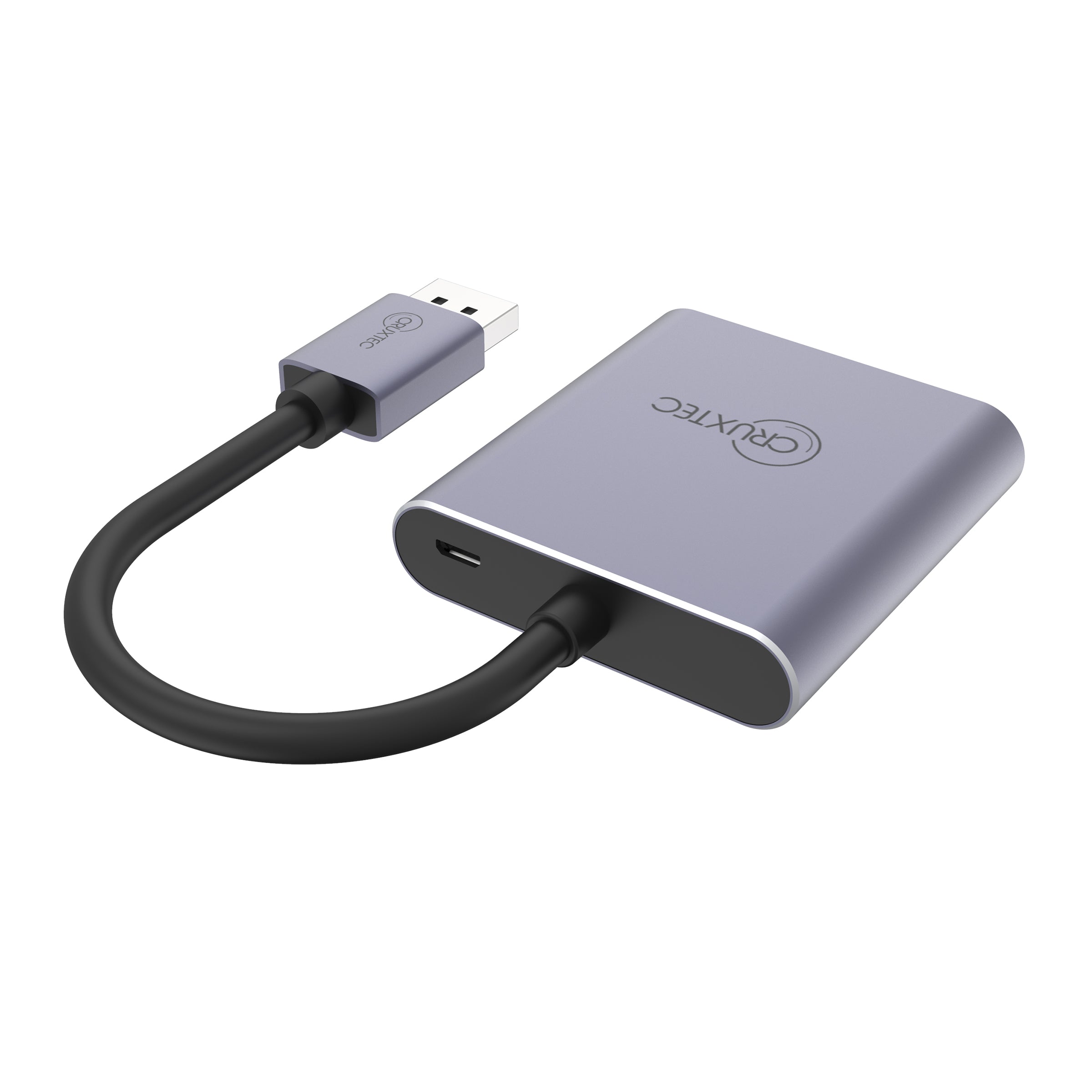 Cruxtec DisplayPort to Dual HDMI Adapter 4K@60Hz (Silver Grey 15cm) image