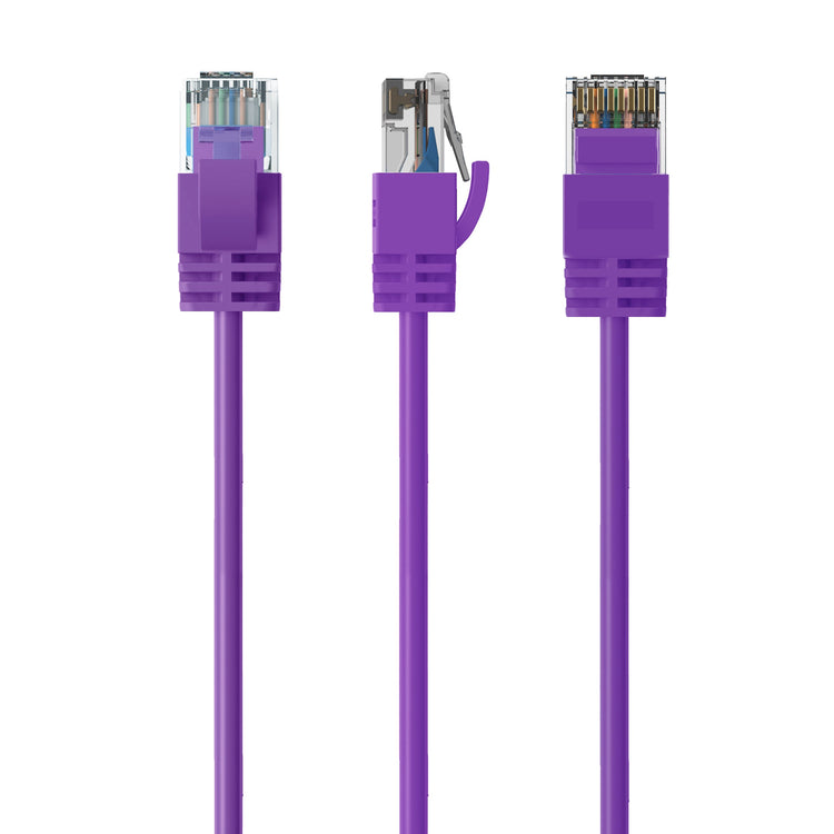 Cruxtec CAT6A UTP 10GbE Ultra-Thin Ethernet Cable (Purple 1m) image