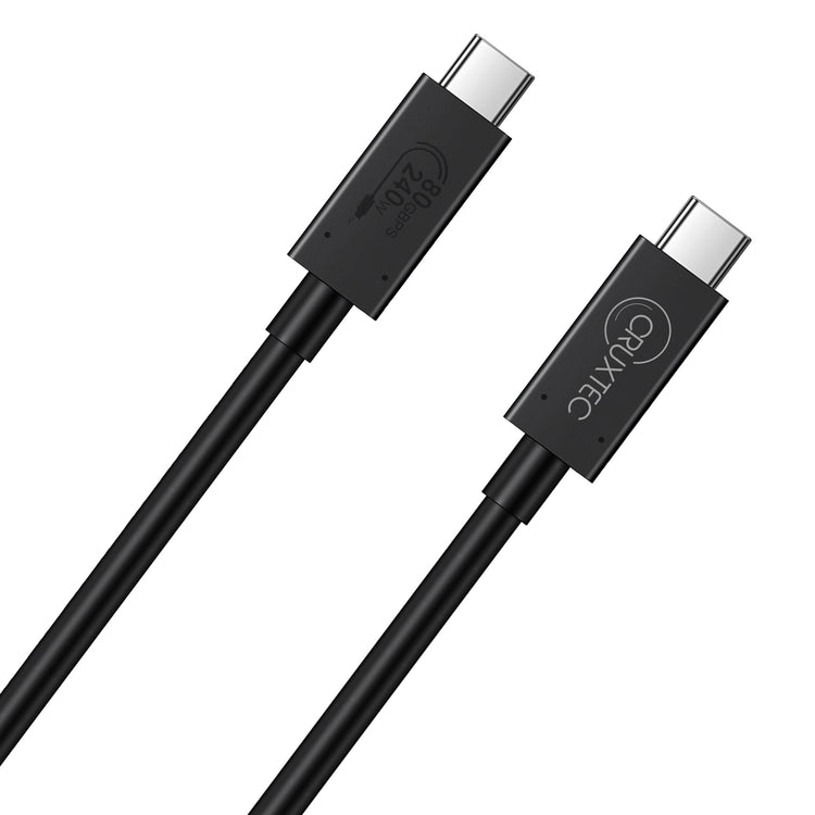 Cruxtec USB4 USB-C Full-Feature Coaxial Cable ( 240W , 80Gpbs , ) 8K@60Hz / 4K@120Hz (2m) image