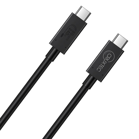 Cruxtec USB4 USB-C Full-Feature Coaxial Cable ( 240W , 80Gpbs , ) 8K@60Hz / 4K@120Hz (2m) image