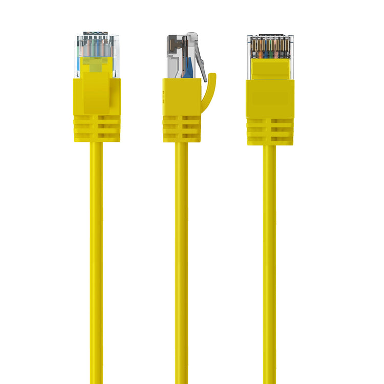 Cruxtec CAT6A UTP 10GbE Ultra-Thin Ethernet Cable (Yellow 50cm) image