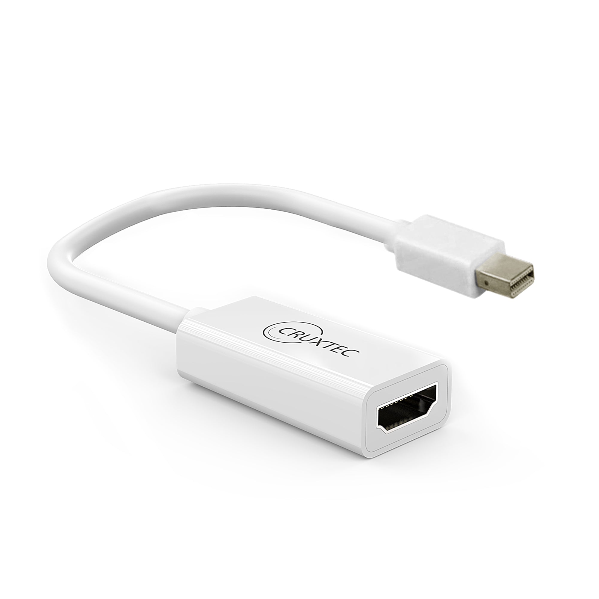Cruxtec Mini DisplayPort Male to HDMI Female Cable Adapter 4K@30Hz (20cm) image