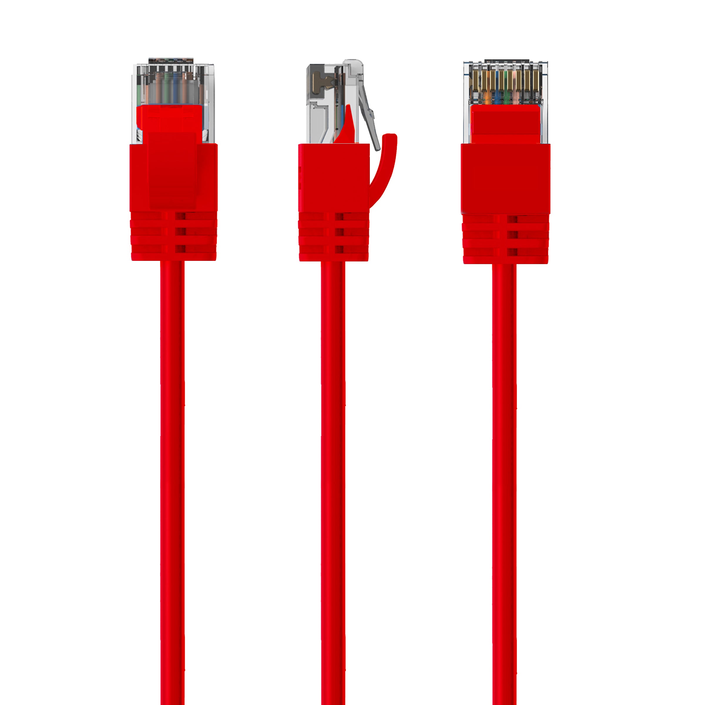 Cruxtec CAT6A UTP 10GbE Ultra-Thin Ethernet Cable (Red 1m) image
