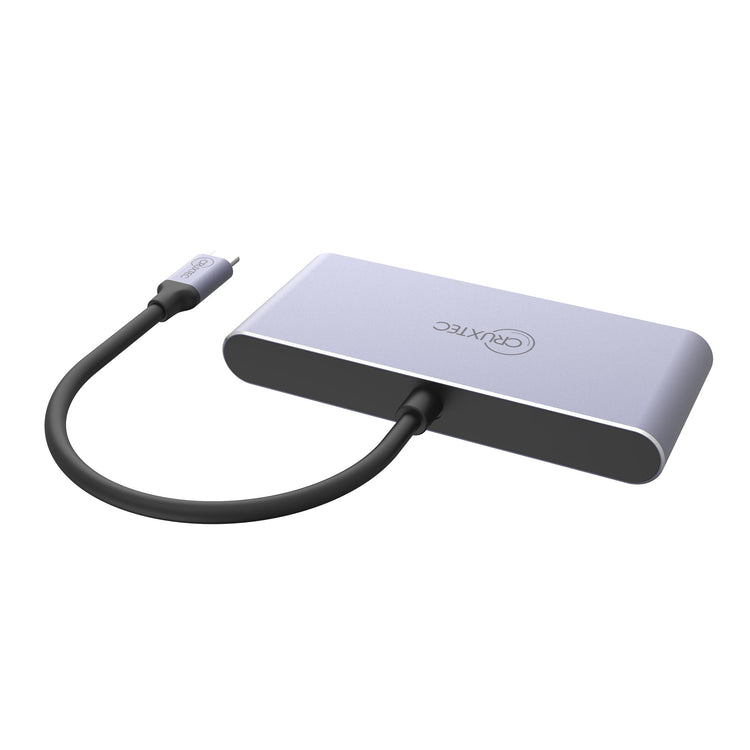 Cruxtec USB-C to Triple HDMI Multi-Monitor Adapter 8K@60Hz (Silver Grey 15cm) image