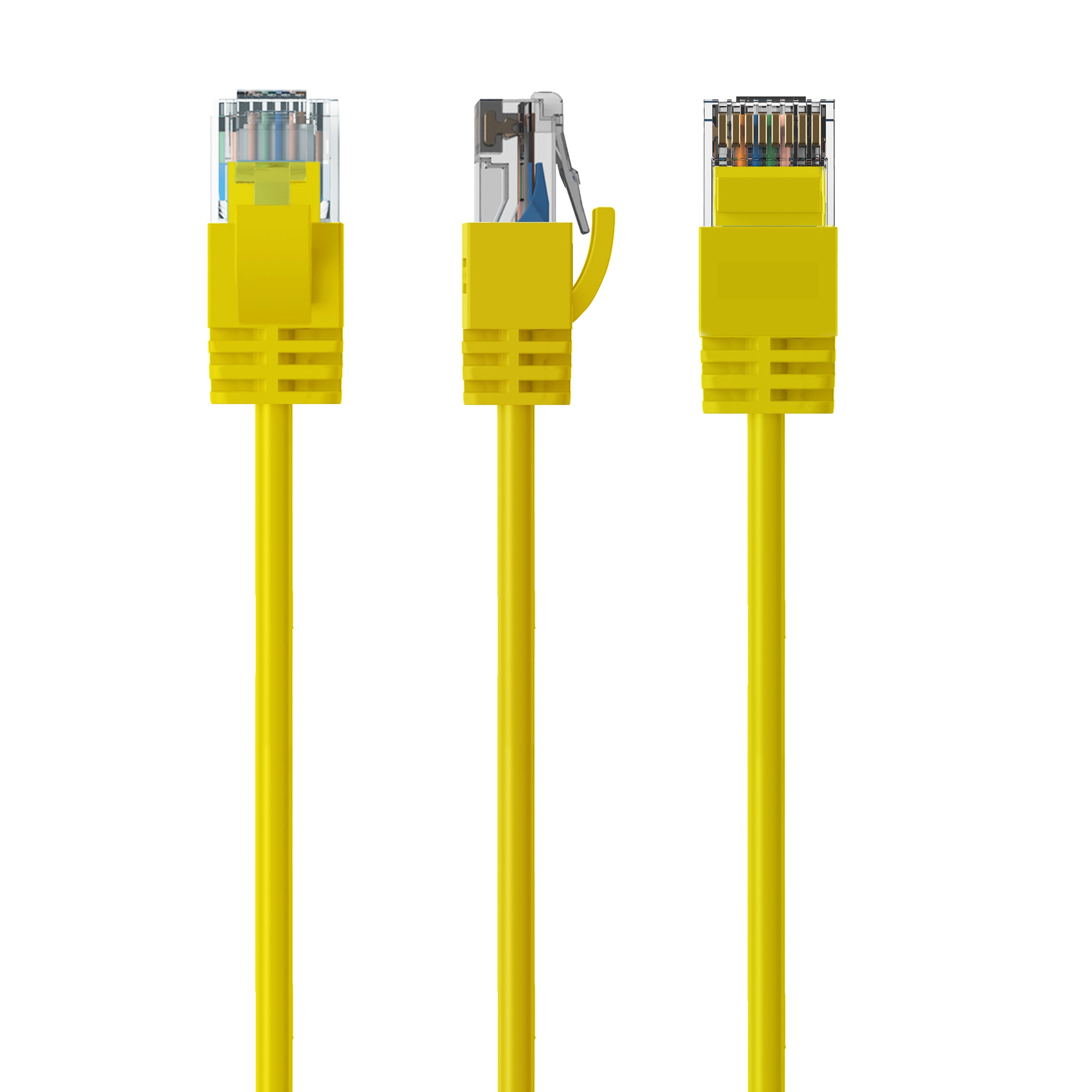 Cruxtec CAT6A UTP 10GbE Ultra-Thin Ethernet Cable (Yellow 1m) image