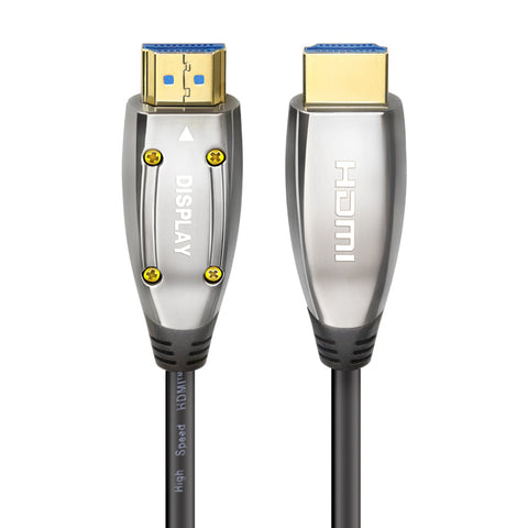 Cruxtec Ultra High-Speed Active Optical Fiber HDMI Cable 48Gbps 8K@60Hz / 4K@120Hz (Black&silvery 30m) image