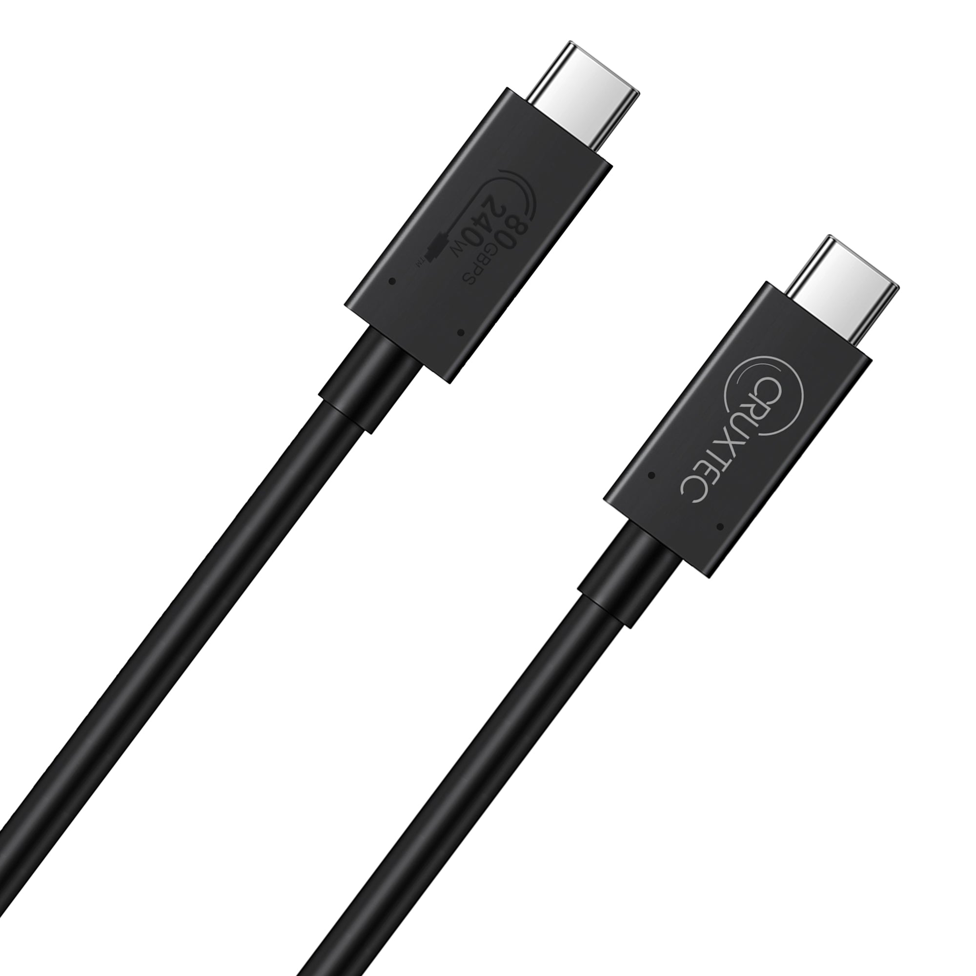 Cruxtec USB4 USB-C Full-Feature Coaxial Cable ( 240W , 80Gpbs , ) 8K@60Hz / 4K@120Hz (1m) image