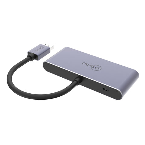 Cruxtec DisplayPort to Triple HDMI Multi-Monitor Adapter 8K@60Hz (Silver Grey 15cm) image