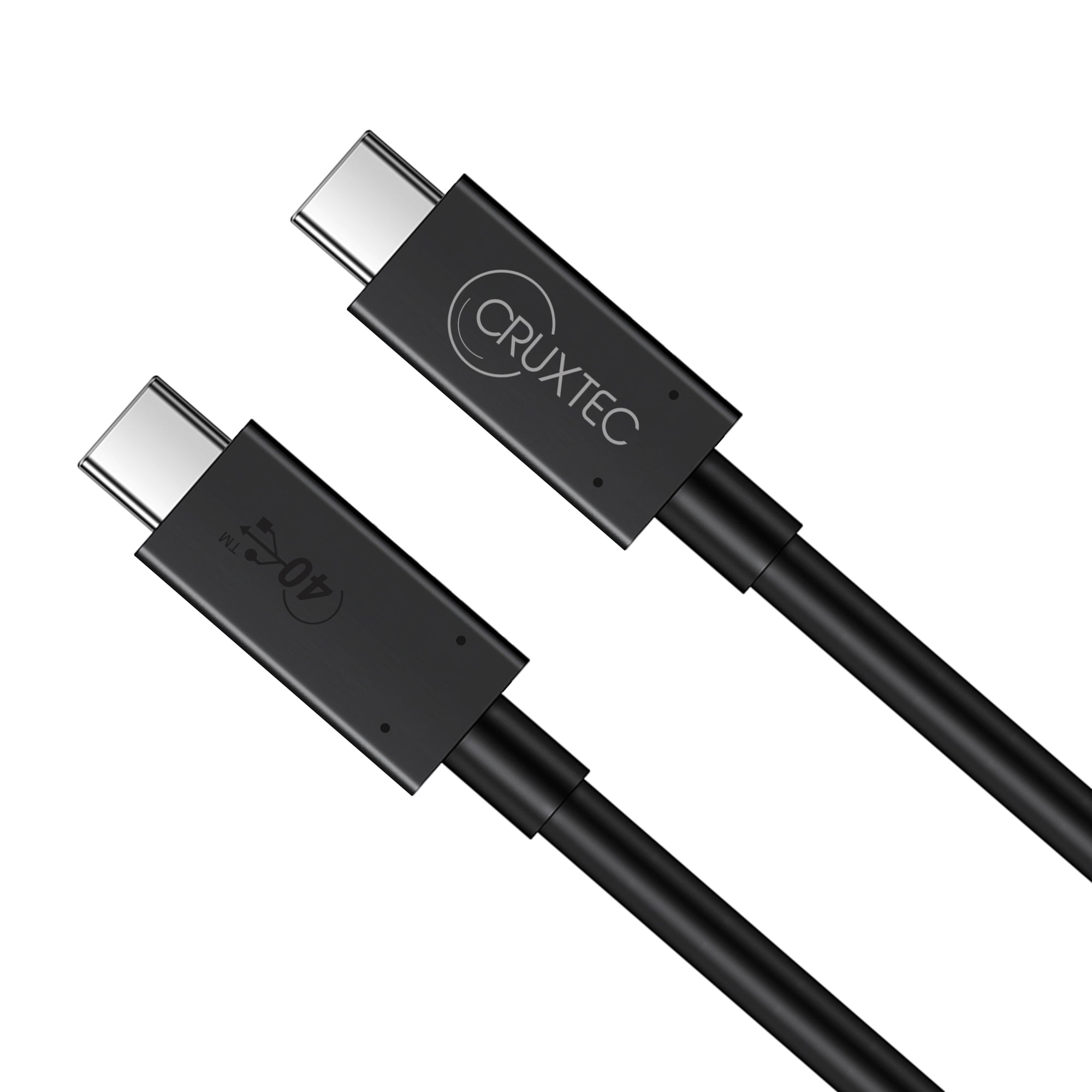 Cruxtec USB4 USB-C Full-Feature Coaxial Cable ( 240W , 40Gpbs , ) 8K@60Hz / 4K@120Hz (2m) image