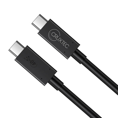 Cruxtec USB4 USB-C Full-Feature Coaxial Cable ( 240W , 40Gpbs , ) 8K@60Hz / 4K@120Hz (2m) image