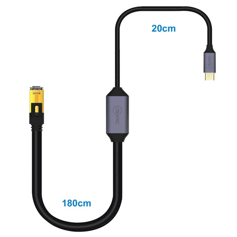 Cruxtec USB-C to RJ45 Ethernet Cable (Black 3m) image