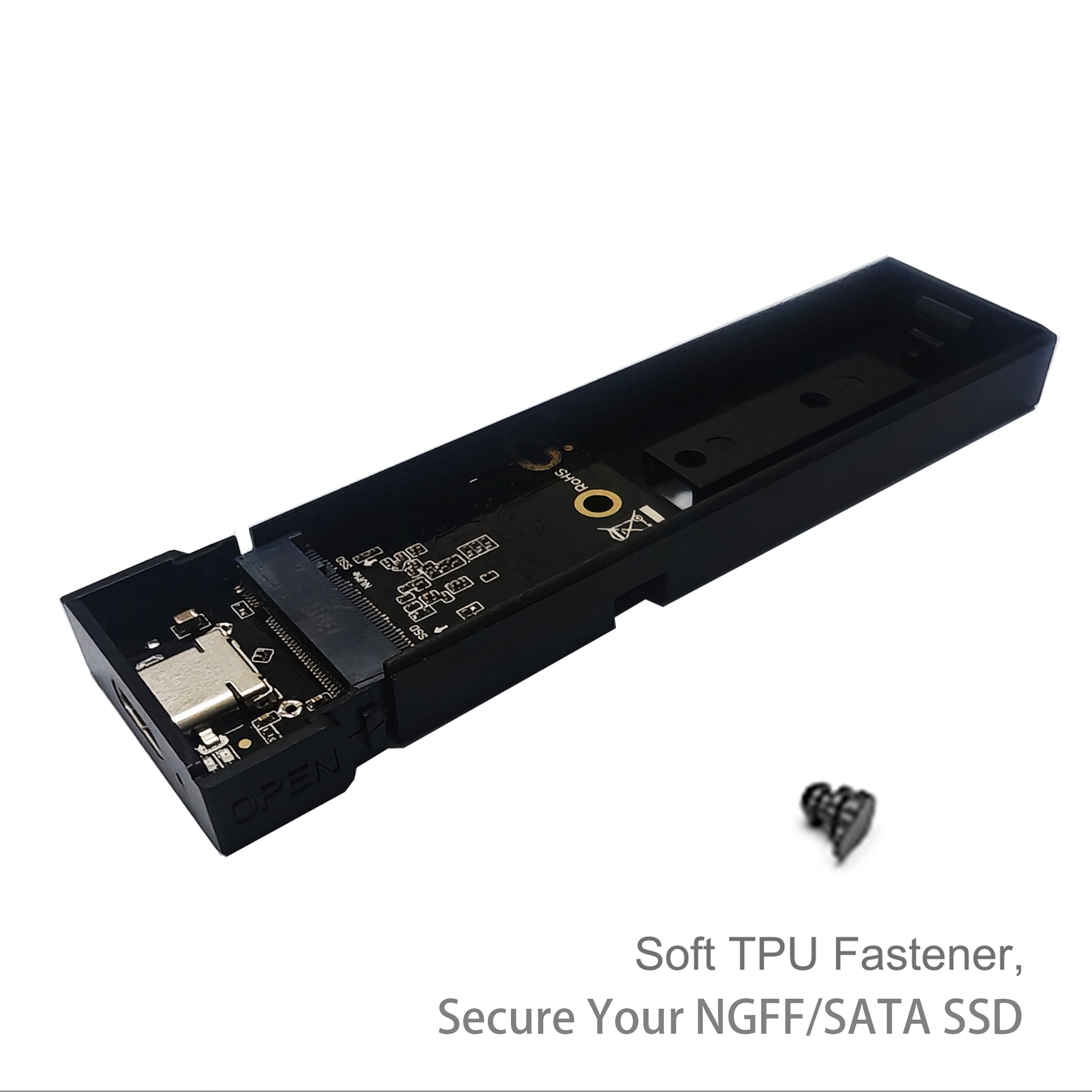 Cruxtec NGFF M.2 SSD to USB-C Enclosure 5Gbps image