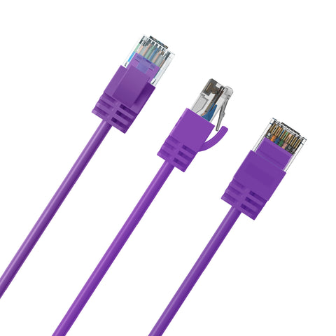 Cruxtec CAT6A UTP 10GbE Ultra-Thin Ethernet Cable (Purple 1m) image
