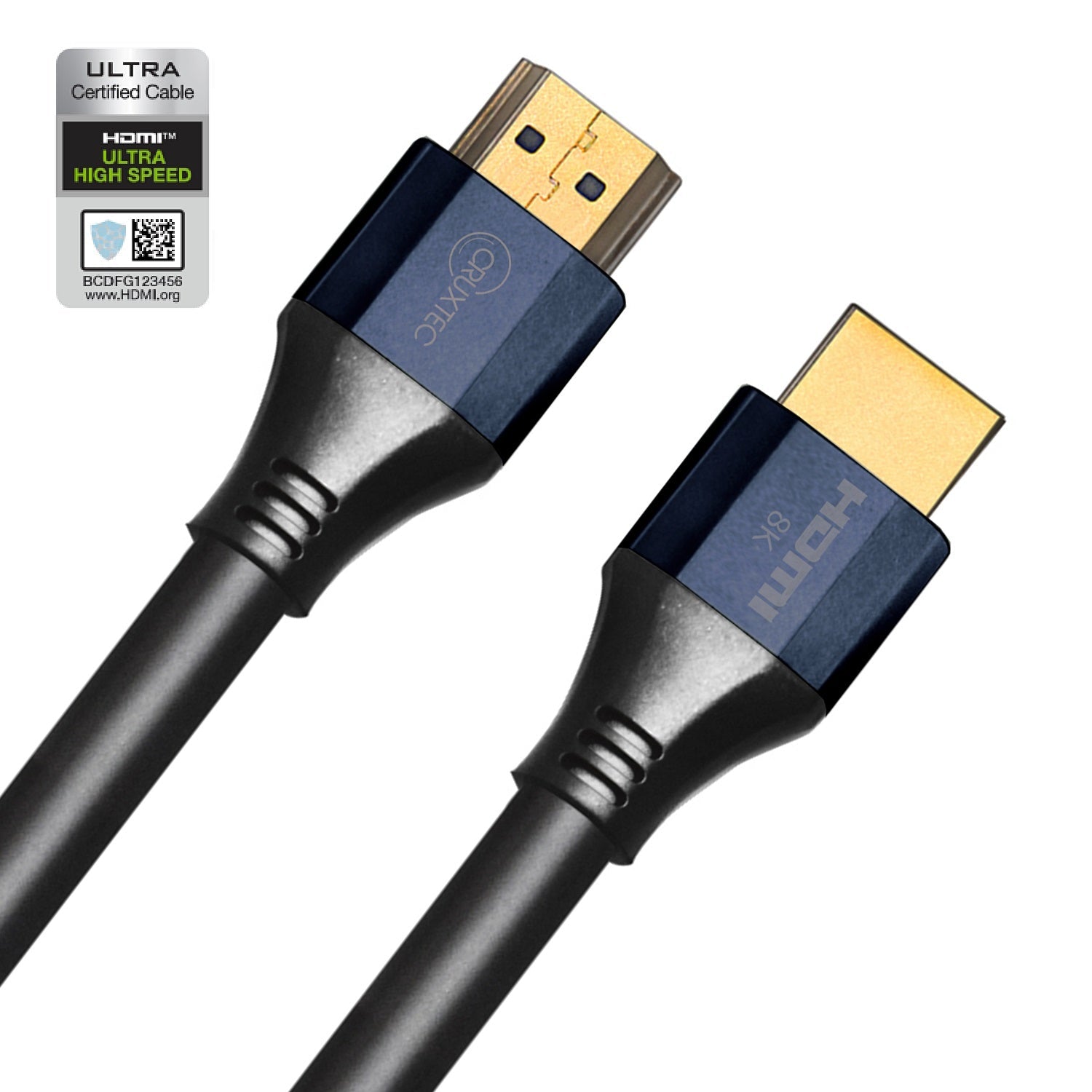 Cruxtec High-Speed HDMI Cable 8K@60Hz / 4K@120Hz (Black 2m) image