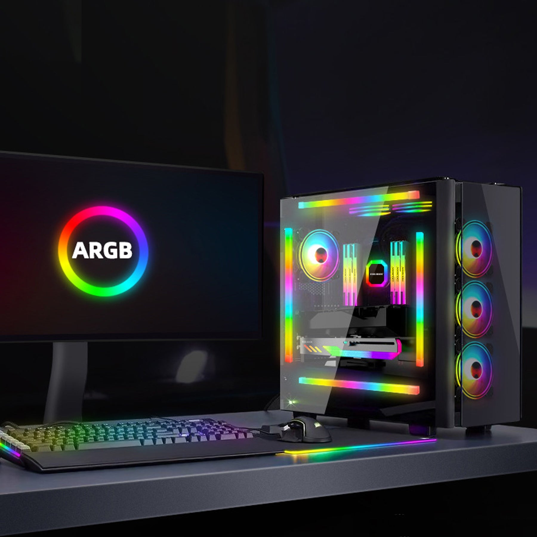 Cruxtec ARGB Silicone Light Strip ( Square Tube 40cm ) image