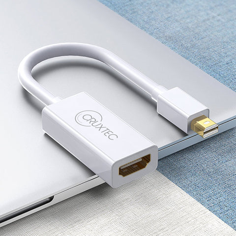 Cruxtec Mini DisplayPort Male to HDMI Female Cable Adapter 4K@30Hz (20cm) image