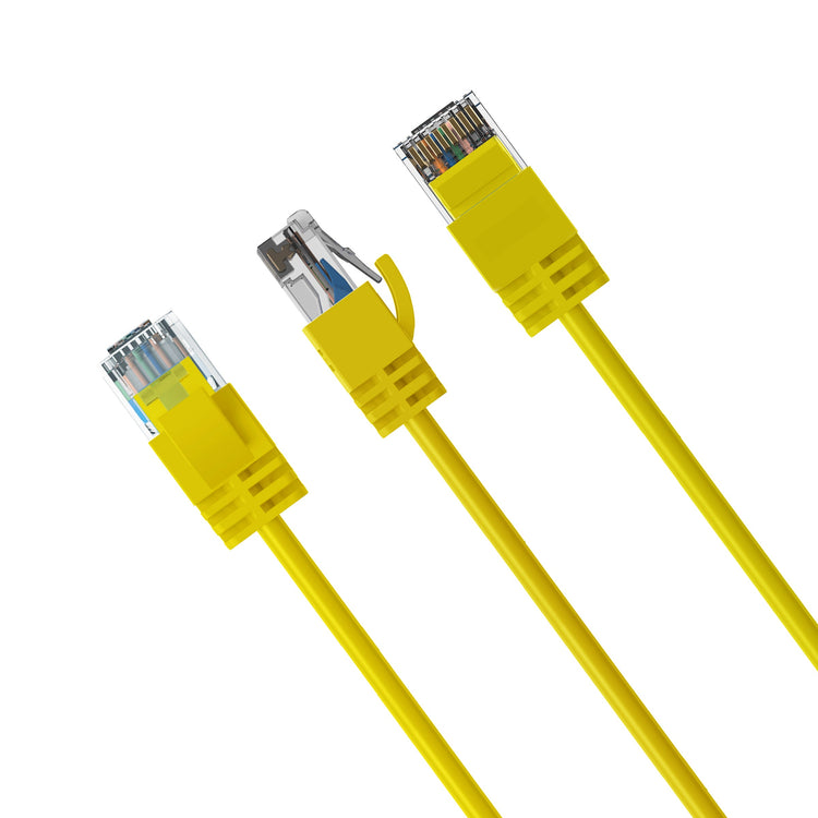 Cruxtec CAT6A UTP 10GbE Ultra-Thin Ethernet Cable (Yellow 30cm) image