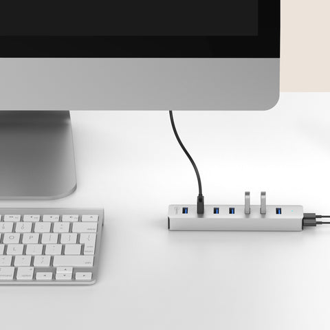 Cruxtec 7-Port USB 3.0 Hub with Type-C Power Port image