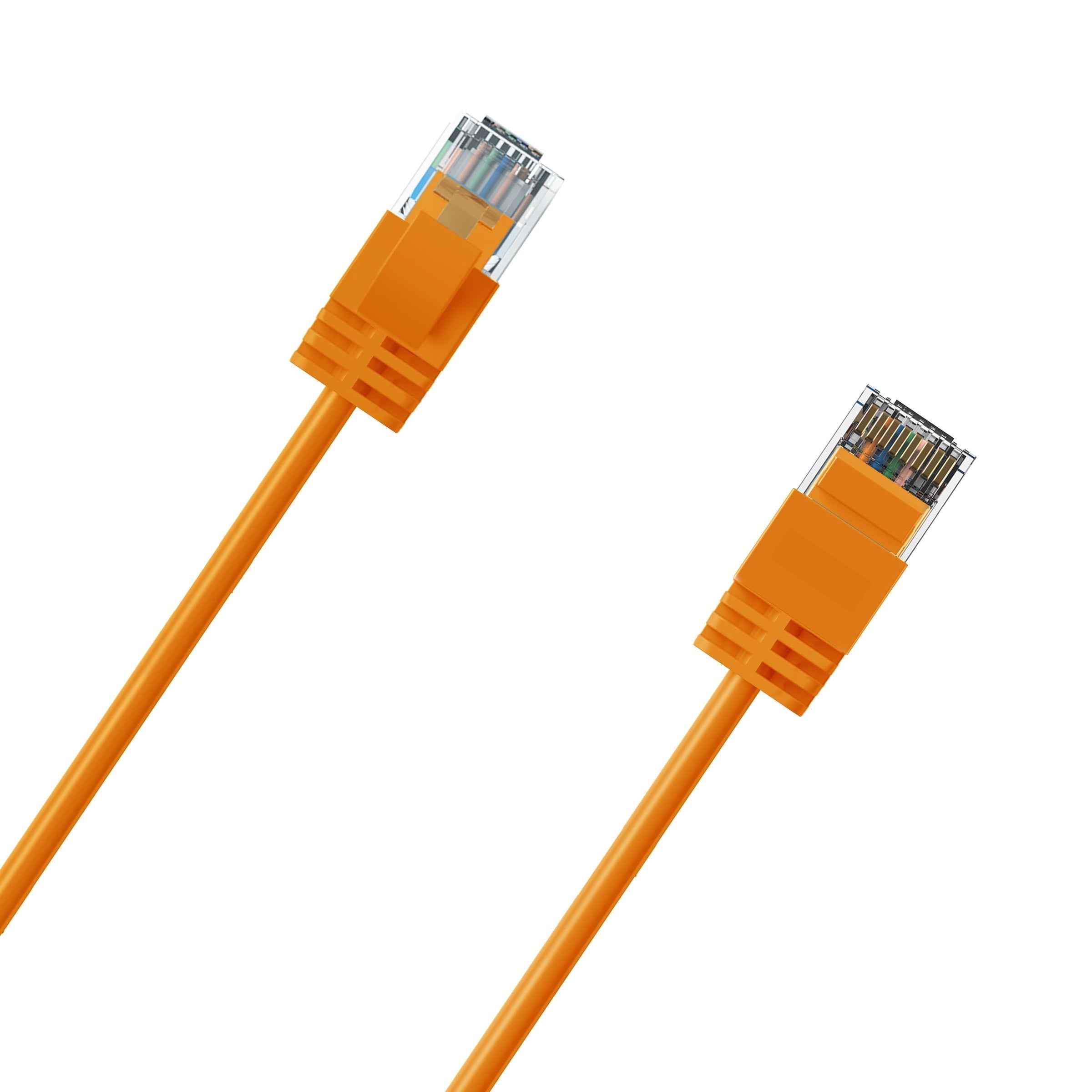 Cruxtec CAT6A UTP 10GbE Ultra-Thin Ethernet Cable (Orange 30cm) image