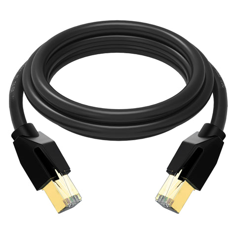 Cruxtec CAT8 S/FTP 40GbE Shielded Ethernet Cable (Black 30cm) image