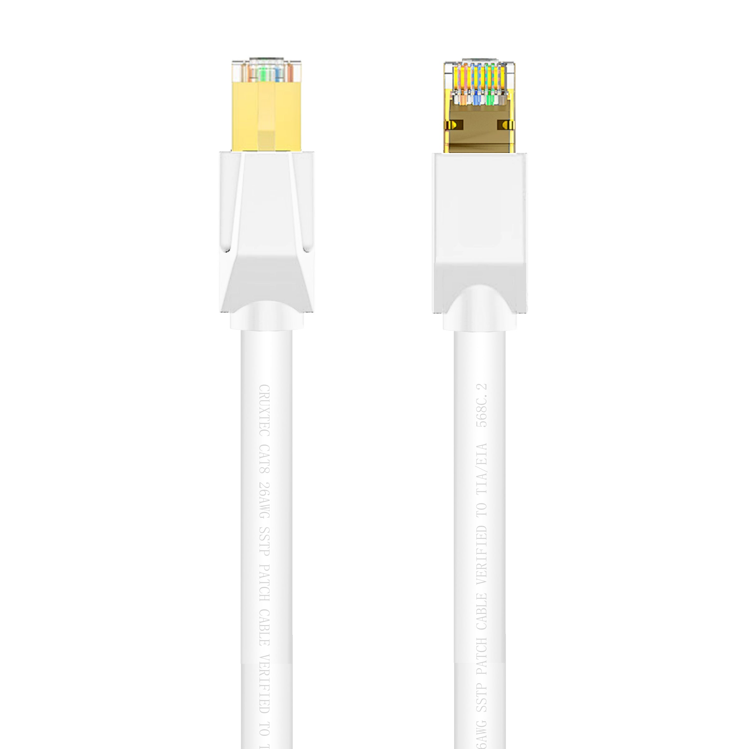 Cruxtec CAT8 S/FTP 40GbE Shielded Ethernet Cable (White 5m) image