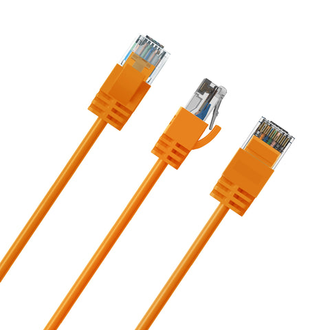 Cruxtec CAT6A UTP 10GbE Ultra-Thin Ethernet Cable (Orange 3m) image